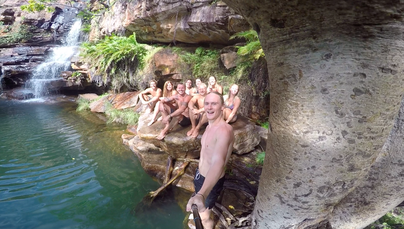 group selfie in Gibb River Gorge