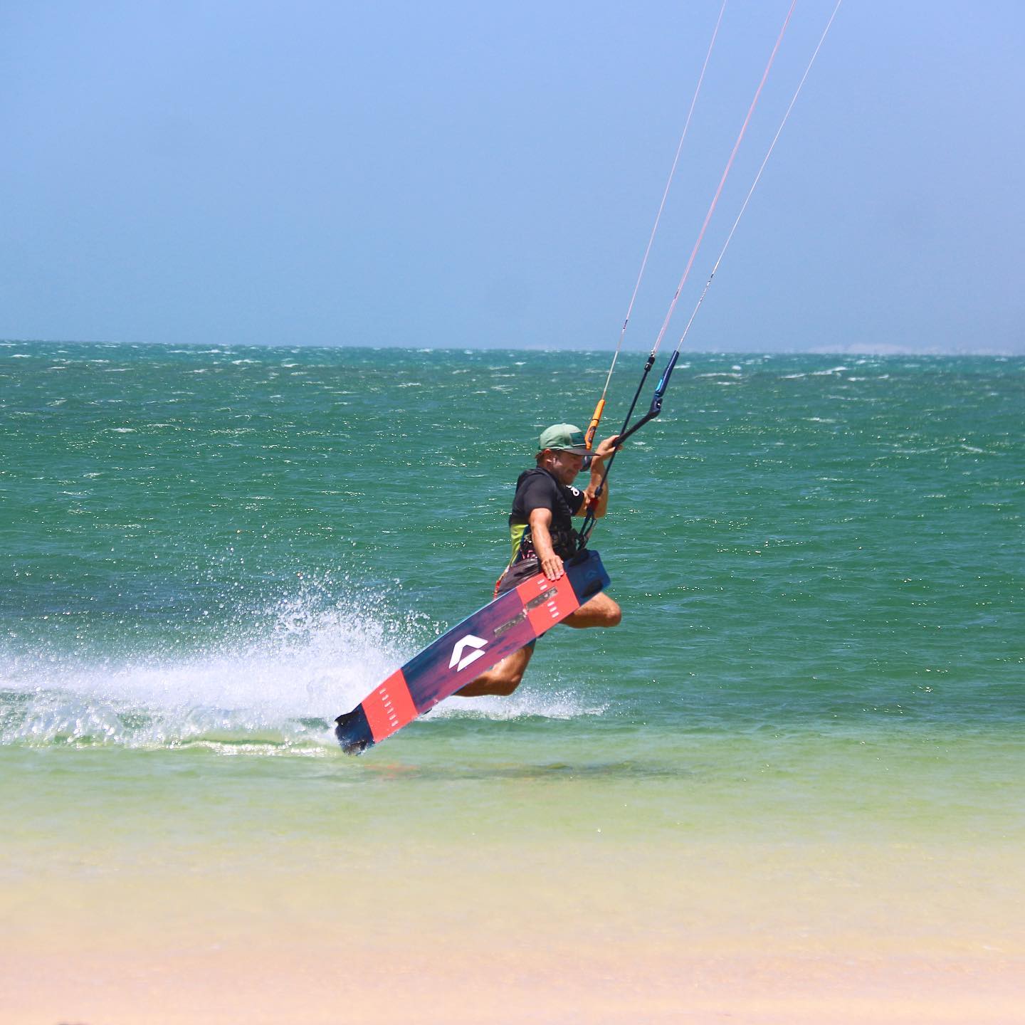 kitesurfer doing trick in western australia beach